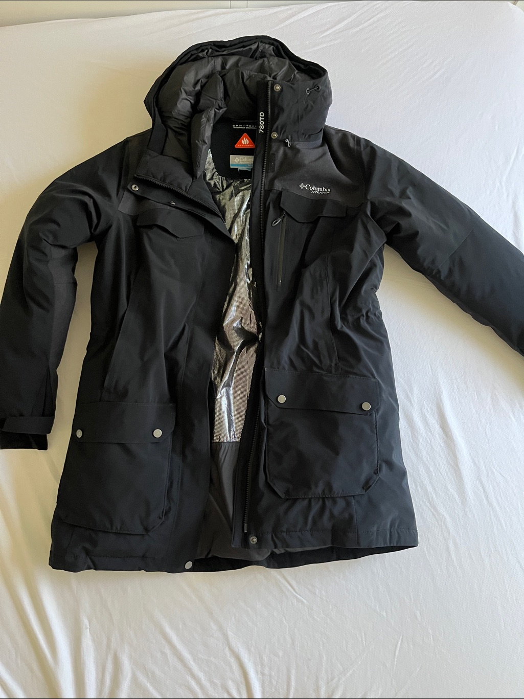 Columbia Black Hooded Winter Jacket